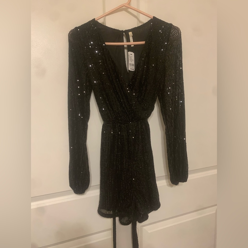 Sparkly black romper